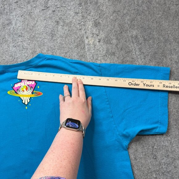 New Day WWE Shirt Men XL Blue Unicorn Trombone Short Sleeve - Picture 11 of 12